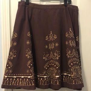 Nine & Co Skirt with Bead Print